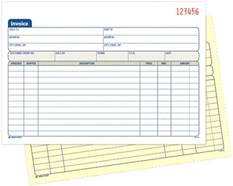 Adams Invoice Book, 2-Part, Carbonless, 5-9/16 x 8-7/16 Inches, 50 Sets per Book (DC5840) & Money and Rent Receipt Book, 2-Part, Carbonless, 2.75 x 7.19 Inch, 50 Sets, White and Canary (DC2701)