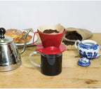 Fino Pour-Over Coffee Brewing Filter Cone, Number 1-Size, Red, Brews 1 to 2-Servings