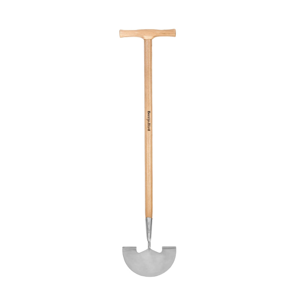 Berry&Bird Manual Lawn Edger Tool, 39’’ Stainless Steel Half Moon Edger
