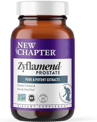 New Chapter Prostate Supplement Zyflamend Prostate with Saw Palmetto + Pumpkin Seed Oil + Turmeric for Prostate Health Vegetarian Capsule, 60 Count