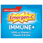 Emergen-C Immune+ Triple Action Immune Support Powder, BetaVia (R), 1000mg Vitamin C, B Vitamins, Vitamin D and Antioxidants, Elderberry – 18 Count