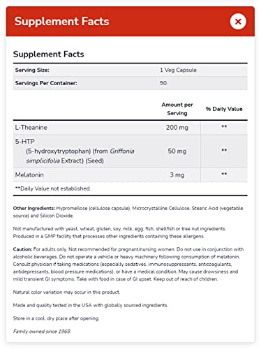 NOW Foods Supplements, Sleep Regimen 3-in-1, with Melatonin, 5-HTP and L-Theanine, Restful Sleep Blend*, 90 Veg Capsules, (Pack of 2)