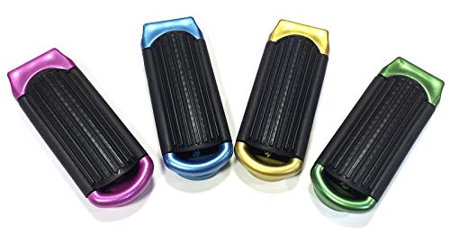 4 Assorted Colors ALAZCO Folding Hair Brush With Mirror Compact Pocket Size Travel Car Gym Bag Purse Locker Swimming Camping Sleepover Gift and more