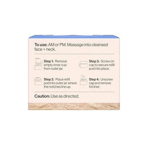 Honest Beauty Refill Pod for Full Size Hydrogel Cream, Lightweight and Moisturizing Water Cream, Gentle Sensitive Skin, Fragrance-Free, Vegan, 1.7 fl oz