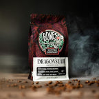 Bones Coffee Company Dragon's Lair Flavored Coffee Beans, Whole Bean Coffee Dark Roast Low Acid (12 oz)