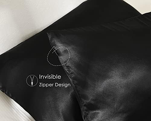 Yanibest Satin Pillowcase, King Size Pillow Cases Set of 2 - Silk Pillow Cases for Hair and Skin with Zipper, Silk Pillow Cases King for 20"x40", Exquisite Packaging for Women Men