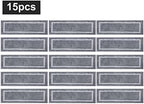 COSY HOMEER Soft Stair Treads 15pcs Non-Slip Carpet Mat 28inX9in Indoor Stair Runners for Wooden Steps,Stair Rugs for Kids and Dogs, 100% Polyester TPE Backing Grey,Square