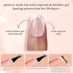 Press on Nails, 150pcs Short Nude Black French Tip Press on Nails, Square French Gel Nail Tips, Pre-Lasting French Tip Nails, Acrylic Soft Gel Nail Tips, Fake Nails for Women Nail Art DIY