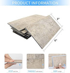 Art3d 102-Piece Peel and Stick Wall Tile for Kitchen Backsplash, Bathroom, Fireplace, 3in. × 6in. Stick on Subway Tile Stone Beige
