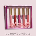 Beauty Concepts Lip Gloss Collection – Shimmering, Glossy Lip Makeup Set for a Radiant Finish, Pretty Pink