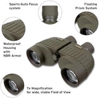 Steiner Military-Marine Series Binoculars, Lightweight Tactical Precision Optics for Any Situation, Waterproof, Green, 7x50