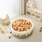 GOGOSO Ball Pit Balls for Toddler, Baby Plastic Playballs Kids Soft Pastel Pelotas Non-Toxic BPA-Free,Cream Coffee+Khaki+White,100 Balls