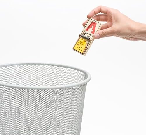 Victor Mouse Traps M035-12, Plastic Pedal, Sustainably Sourced FSC Wood, Wooden Mouse Traps, 12 Pack