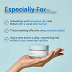 IUNIK Beta-Glucan Non-Sticky Deep Moisture Hydration 3x Barrier Cream Day&Night Moisturizer Quick Absorption Barrier Strengthening for Sensitive Dry Skin with Shea Butter Panthenol Korean Skincare