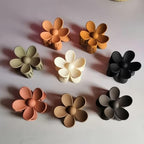 Hair Clips for Women Gifts, 8PCS Large Flower Hair Claw Clips for Women Thick Thin Hair, Big Cute Hair Clips Gifts for Women Girls Styling Neutral 8 Colors, Matte Dasiy Hair Claw Clips
