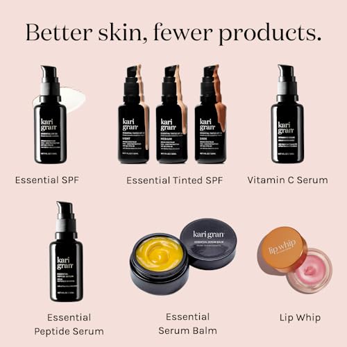 Kari Gran Lip Whip | Moisturizing Lip Balm with Organic Oils | Clear Glossy Sheen + Peppermint | Rich Buttery Texture, Hydrates & Protects | Non-GMO, Organic Ingredients, Made in USA (Marsala)