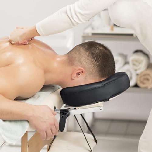 Udefineit Adjustable Massage Table Face Cradle & Pillow, SPA Massage Table/Bed/Chair Headrest Platform with Face Pillow, Massage Home Mattress Top Massage Kit Head Face Rest Support & Face Cushion