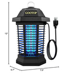 GOOTOP Bug Zapper Outdoor, Mosquito Zapper, 3 Prong Plug in Electric Fly Zapper, Mosquito Killer, Fly Traps, Flying Insects Zapper Indoor Outdoor, 4200V, ABS Plastic Outer (Black)