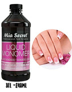 Mia Secret Liquid Monomer 8 oz. Professional Acrylic Nail System - MMA FREE - Made in the USA