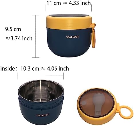 Overnight Oat Containers with Lids and Reusable Plastic Spoons,17oz Portable Stainless Steel Yogurt Breakfast On The Go Cups, Cups for Cereal,Milk and fruit Salad Storage Container 3pcs (3)