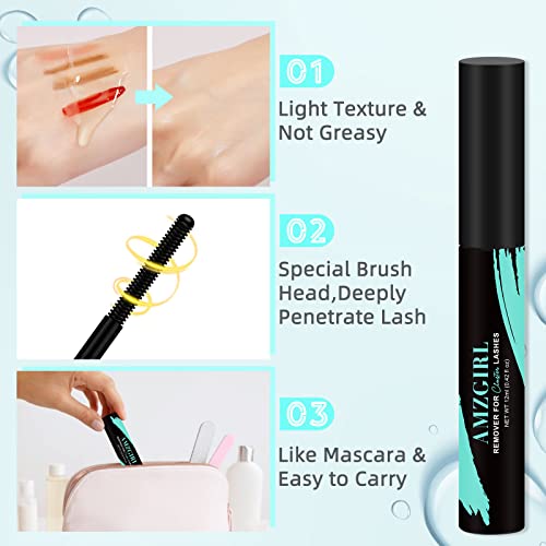 Eyelash Extension Remover 12ML,Lash Cluster Remover For Lash Extensions,Individual Lashes Remover Non Irritating,Diy Eyelashes Clusters Glue Remover Oil,Eye Cleanser For Removal Diy Lash Extensions