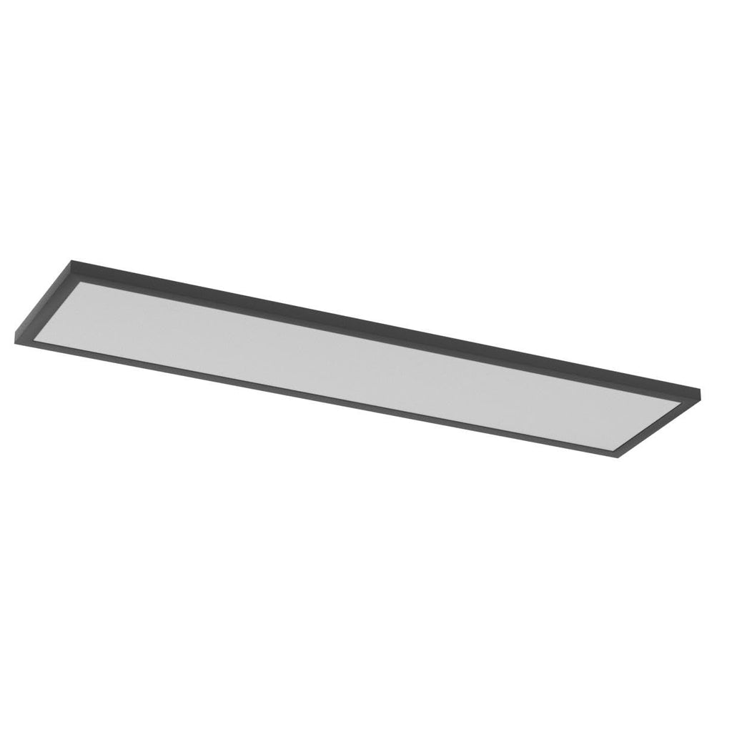 AIKVSXER 2PACK 1x4 LED Flat Panel Light Surface Mount Ceiling Light Black, 5500LM 50W TRIAC 10-100% Dimmable, 3000/4000/5000k Selectable 120V LED Light Fixture for Kitchen/Laundry/Garage