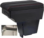OQHAIR Armrest Box Armrest Box Retrofit Parts Center Console Special Storage Space Car Elbow Rest with USB Cup Holder For Suzuki Every