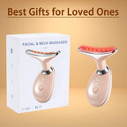 7-in-1 Face Massager Tool for Skin Care, Red Light Therapy for Face, Double Chin Gift (Pink)