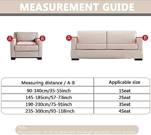 OQHAIR Stretch Prints Sofa Cover Dustproof Anti Slip Sofa Slipcover Universal with Skirt Sofa Cover for 3 Cushion Couch Furniture Protector Living Room -D-2Seat