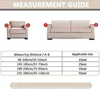 OQHAIR Stretch Prints Sofa Cover Dustproof Anti Slip Sofa Slipcover Universal with Skirt Sofa Cover for 3 Cushion Couch Furniture Protector Living Room -D-2Seat