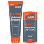 Mando Whole Body Deodorant - Invisible Cream Tube and Solid Stick - 72 Hour Odor Control - Aluminum Free, Baking Soda Free, Skin Safe - 3.0 Ounce Tube and 2.6 Ounce Solid Stick Bundle - Mt Fuji