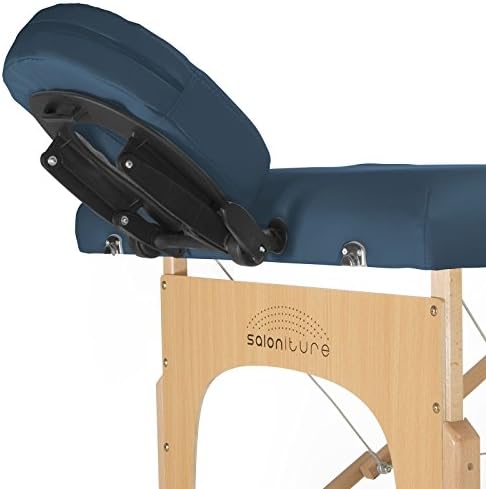 Saloniture Professional Portable Folding Massage Table with Carrying Case - Blue