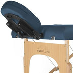 Saloniture Professional Portable Folding Massage Table with Carrying Case - Blue