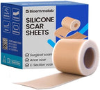Silicone Scar Sheets Surgical Tape (1.6”x120” Roll) Face Patches Acne Treatment C Section Strips, Skin-Sensitive Medical Grade Healing Scar Bandages Pads for Keloid, Stretch and Tummy Tuck Recovery