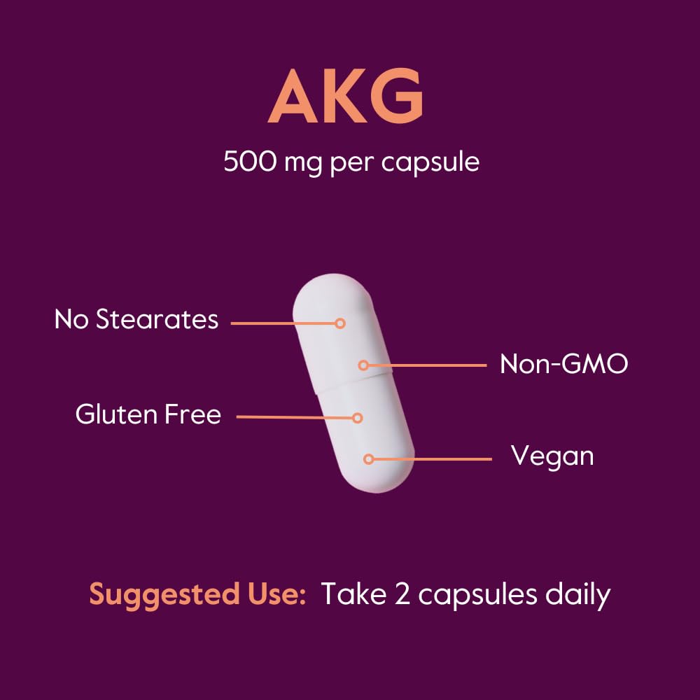 BESTVITE AKG (Alpha Ketoglutaric Acid) 1000mg per Serving (240 Veg Caps)