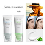 2 Pcs Centella Sunscreen SPF50, Moisturizing Non-Sticky Centella Water-Fit Sun Serum for All Skin.