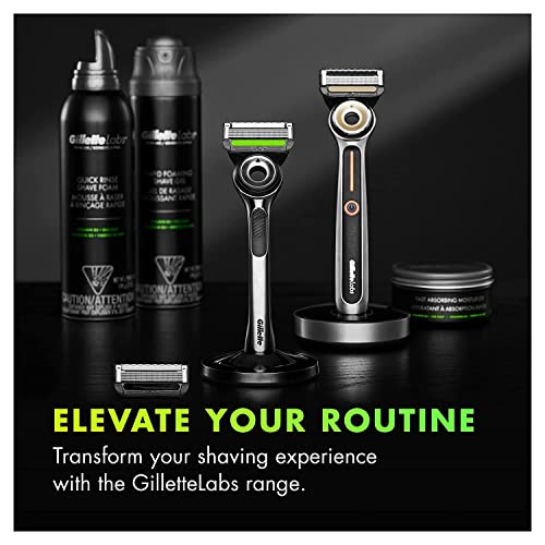Gillette Labs Men's Razor Blade Refills with Exfoliating Bar, Compatible with Gillette Labs Razors, 10 Cartridges