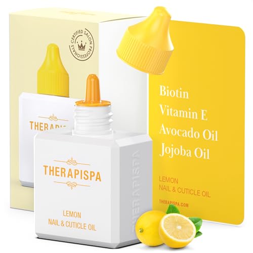 Professional Nail & Cuticle Oil, 2.0 fl oz - Nourished with Jojoba, Avocado, Vitamin E, and Biotin (B7) for Superior Hydration, Repair, Revitalization, and Strengthening (Lemon)