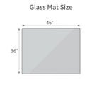[Tempered Glass] 36" x 46" Glass Chair Mat, Heavy Duty Hard Floor Mat with Round Corner and Polished Edge, Office Chair Mat for Carpet Office Home Hardwood Floor Desk