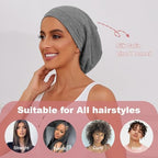 Silk Bonnet for Sleeping Women, Adjustable Silky Satin Lined Sleep Cap, Silk Hair Wrap for Sleep Night Cap