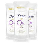 Dove Aluminum Free Deodorant for Women 24-Hour Odor Protection, Coconut and Pink Jasmine, White, 2.6 Ounce (Pack of 3)