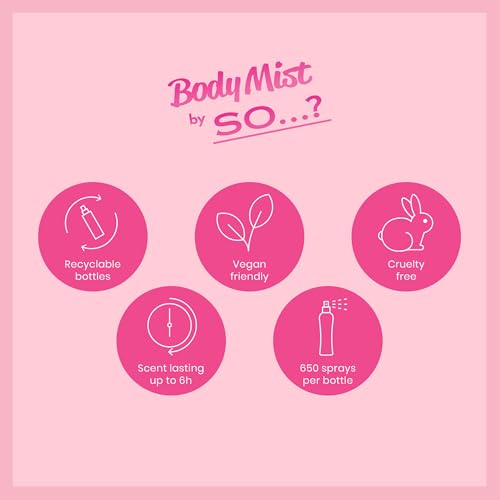 So…? Body Mist Set - Perfumes for Women - Vanilla Perfume, Red Velvet, Cherry Blossom - Scents Lasting 6 Hours - Fragrance Gifts for Women - 3 pcs