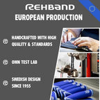 Rehband 7mm Power Max Knee Compression Sleeve for Strength Sports, Competition Grade, Neoprene Knee Sleeves for Bodybuilding & Heavy Powerlifting, Colour:Blue - 1 Pair, Size:Medium