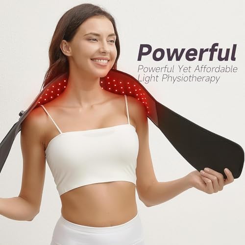 Red Light Therapy Wrap Belt for Body, Men and Women Gift,100 LEDs,5Gears 9Timers Remote Control, 660nm&850nm Infrared Light Therapy for Back, Waist, Muscle Pain Relief