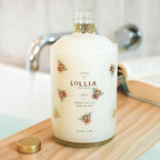 Lollia Wish Bubble Bath, 33.8 fl. oz. – Sugared Pastille Scent – Gentle & Moisturizing Bubble Bath, Hydrating Ingredients, Scented Bubble Bath for Women