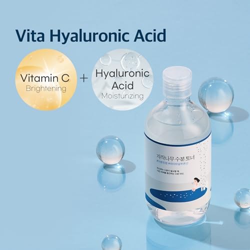 ROUND LAB Birch Juice Moisturizing Toner 300ml / Vita Hyaluronic Acid, Alcohol-Free, Fragrance & Essential oil-Free Hydrating Toner