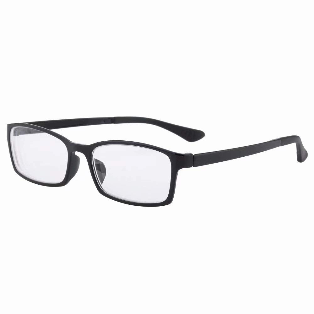 HUIHUIKK Distance Glasses Black Frame Shortsighted Myopia Glasses -1.50 Strength **These are not reading glasses**