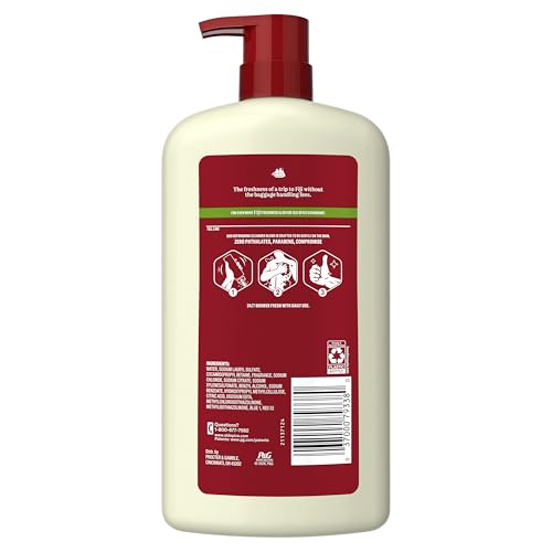 Old Spice Body Wash for Men, 24/7 Shower Fresh with Lasting Scent, Cleanse & Refresh, Gentle on Skin, Vitamin B3, Fiji with Palm Tree + Coconut Scent, 25 oz (Pack of 4)