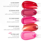 Pudding Glow Korean Lip Tint | Long-Lasting Lip Gloss Tint for Glowy | Moisturizing, Non-Sticky Glossy Lip Stain 0.14 Oz (05 PINK LAMP)