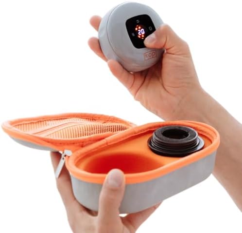 KOP Electric Smart Cupping Kit for Massage Therapy - Home Electric Cupping Set with Heat, Massage, Red Light, and Suction - 2 Size Cups with Travel case